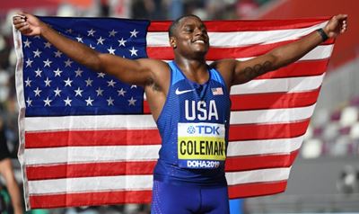 Brilliant Coleman blasts to 100m world gold