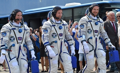 Astronauts land from ISS stint marred by air leak, rocket failure