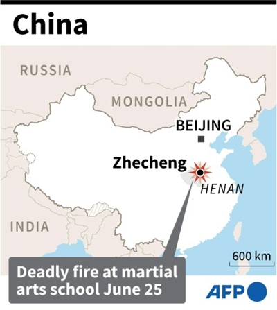 18 killed, 16 injured in fire at China martial arts school