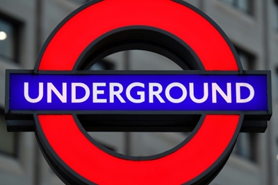 Family hide as London Tube train passes over them