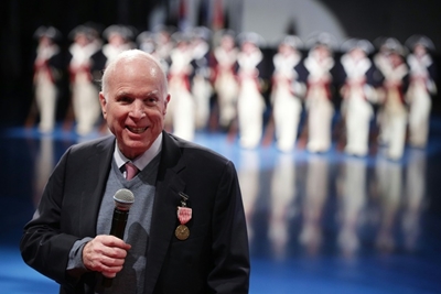 Pentagon chief denies plan to 'hide' USS John McCain from Trump