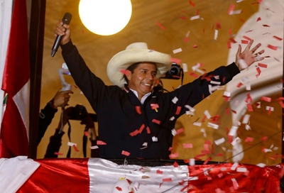 As Peru vote count continues, leftist Castillo claims 'victory'