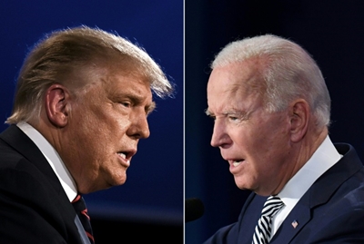 Biden, Trump duel in Florida as White House touts GDP figures
