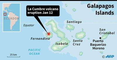 Volcano erupts on ecologically sensitive Galapagos island