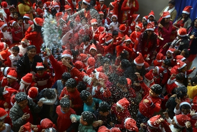 Co-ho-ho-vid! Socially distanced Santas gear up to save Christmas
