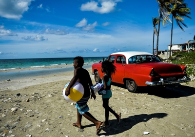 For Cubans, a day at the beach is no easy task