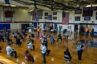 In one US city, coronavirus vaccines for everyone 18 and over