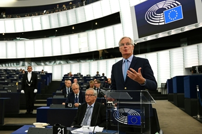 EU's Barnier delivers stark warning on future UK trade deal