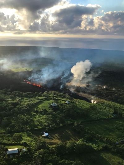 Ash bursts from Hawaii volcano