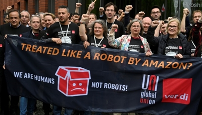 Amazon workers from around world join forces in Berlin