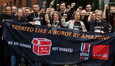 Amazon workers from around world join forces in Berlin