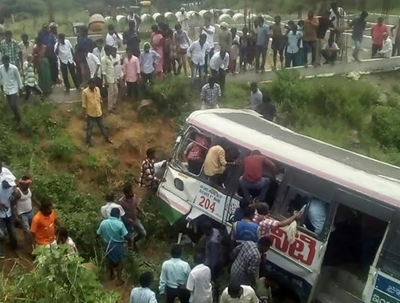 50 dead as bus plunges into valley