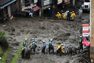 Fears grow for dozens in landslide-hit Japan town