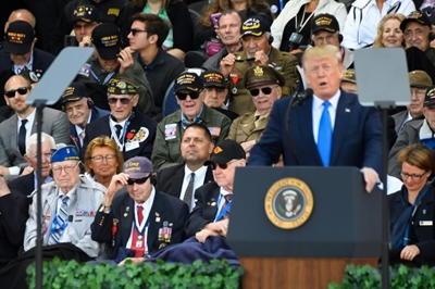 Trump lauds 'unbreakable' transatlantic alliance on D-Day 