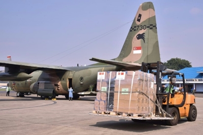Virus-hit Indonesia receives emergency medical supplies