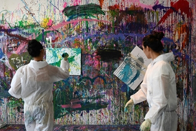 Paint relief: Singaporeans make messy art to de-stress