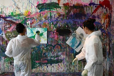 Paint relief: Singaporeans make messy art to de-stress