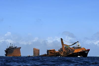 Sri Lanka recovers black box from sinking ship, aborts dive
