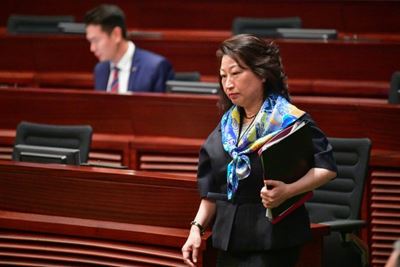 Hong Kong leader condemns London protester 'attack' on minister 
