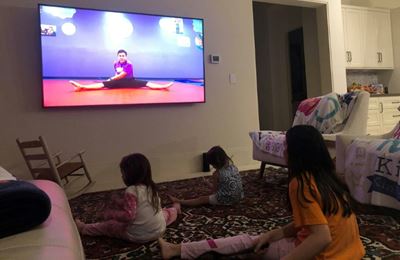 US kids stuck at home embrace online exercise classes