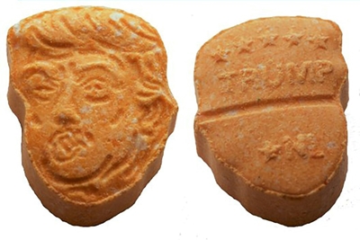 Drug dealers nabbed with Trump-shaped ecstasy pills