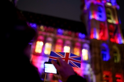 Britain hails new start as it says farewell to EU