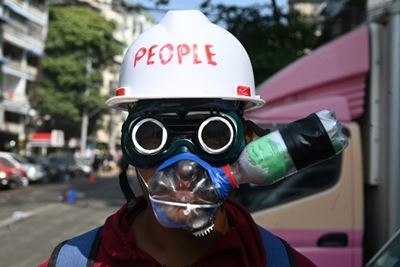 Myanmar security forces fire on anti-coup protesters