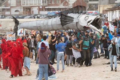 Protesters hit beaches to oppose oil exploration