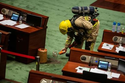 Banana, bean cake and fertiliser stunts in Hong Kong's legislature