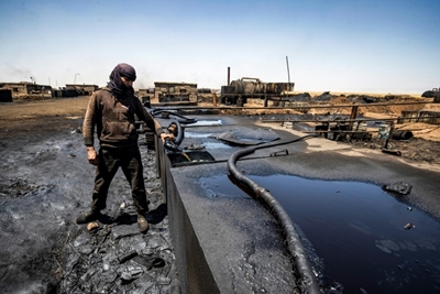 Black waters: Oil spills pollute northeast Syria creeks