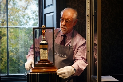 Rare bottle of Scotch whisky fetches record price