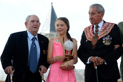 Teenage climate campaigner Thunberg honoured in France