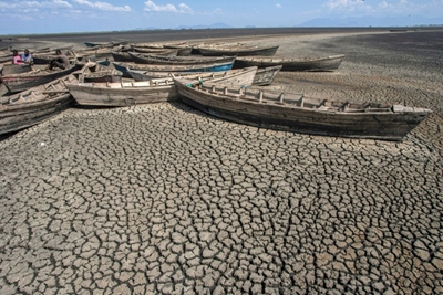 Receding Malawi lake lays bare cost of climate change