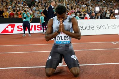 Lyles conquers Gatlin as Warholm, Benjamin light up hurdles