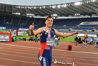 Warholm shatters Young's hurdles record at Oslo Diamond League