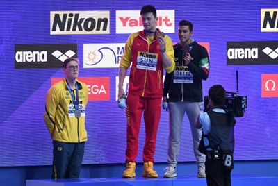 Aussie swimmer Horton says no regrets over Sun podium protest  