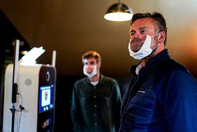 Printed masks put smile on Belgian faces as lockdown ends