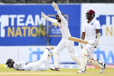 West Indies all out for 230, trail Sri Lanka by 156