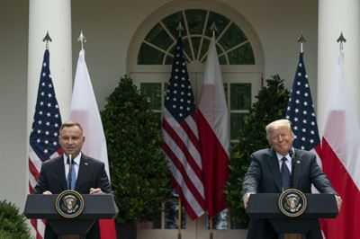 Trump says US moving troops to Poland after Duda meeting