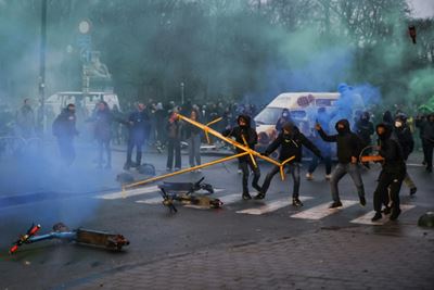 Clash after Belgian Covid measures protest 