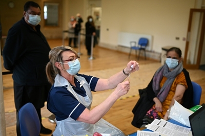 Over 20 million get first dose of covid vaccine in UK