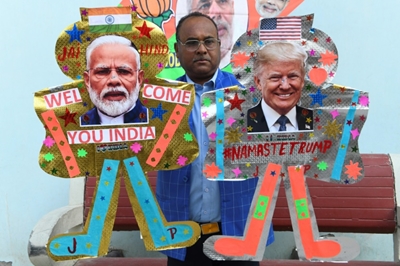 Mega rally to kick off Trump's first official visit to India