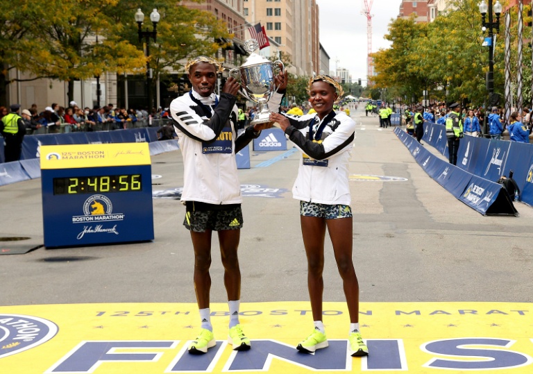 Benson Kipruto and Diana Kipyogei win Boston Marathon 2021 for