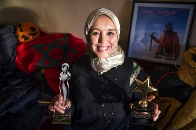 Moroccan climber inspires girls to conquer fears