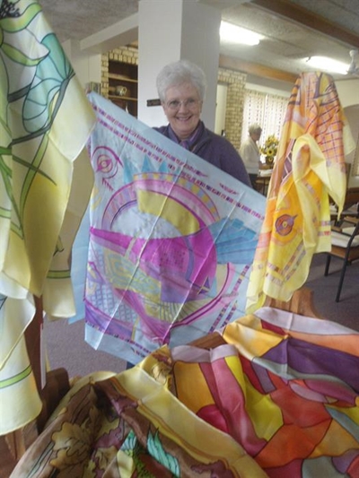 Various demonstrations at art and crafts fair