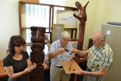 Wood sculptures at George Museum