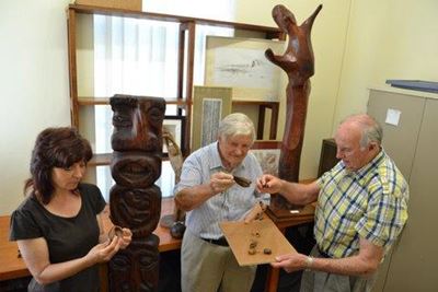 Wood sculptures at George Museum