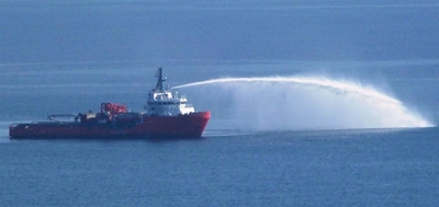 Captain's Corner: Askari tests her fire fighting equipment