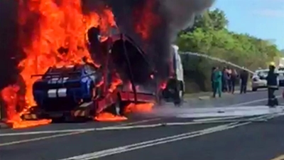 Hillclimb cars destroyed in fire