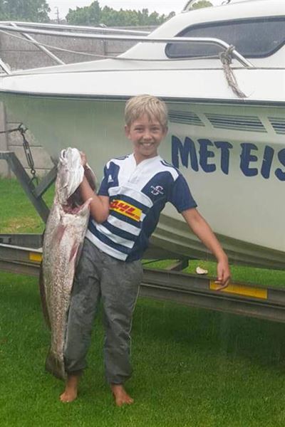 Pa en seun hengel groot